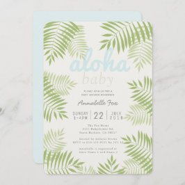 Palm Tree deja a Aloha Invitación de Baby Shower