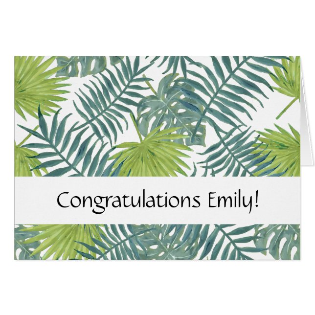 Palm Tree Fronds Pintando Hawaian (Anverso (Horizontal))