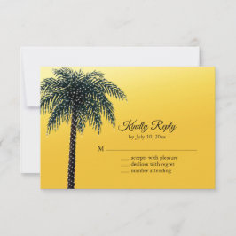 Palm Tree Golden RSVP