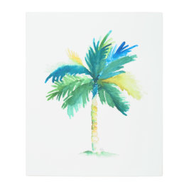 Palm Tree Metalizado Wall Art Beach Decoración