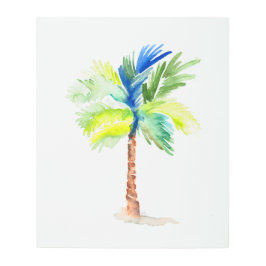 Palm Tree Metalizado Wall Art Beach Decoración