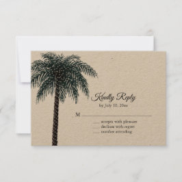Palm Tree RSVP de las luces de cadena en papel Kra