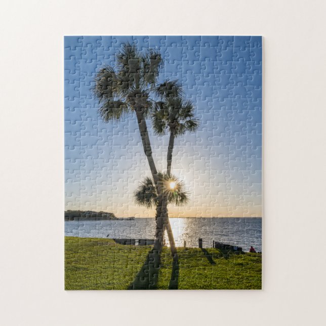 Palm Tree Scissors Silhouzzle Puzzle (Vertical)