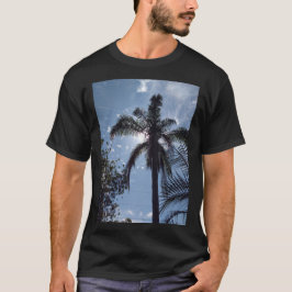 Palm Tree tropical en camiseta negra masculina