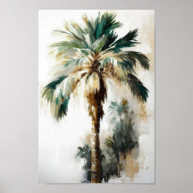 Palm Tree vintage, Poster de arte de pared tropica