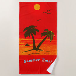 Palm Trees Beach Summer Time! Toalla de playa nara