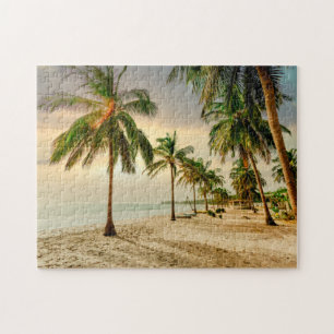 Palm Trees de playa rompecabezas