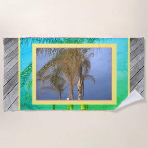 Palm Trees Deck Boards Toalla De Playa