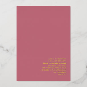 Palm Trees Invitación al Relieve metalizado Boda r