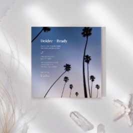 Palm Trees Malibu ・ Invitación a la boda ・ Azul Bo
