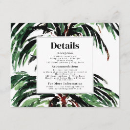 Palm Trees Pintadas Detalles de la Recepción de Bo