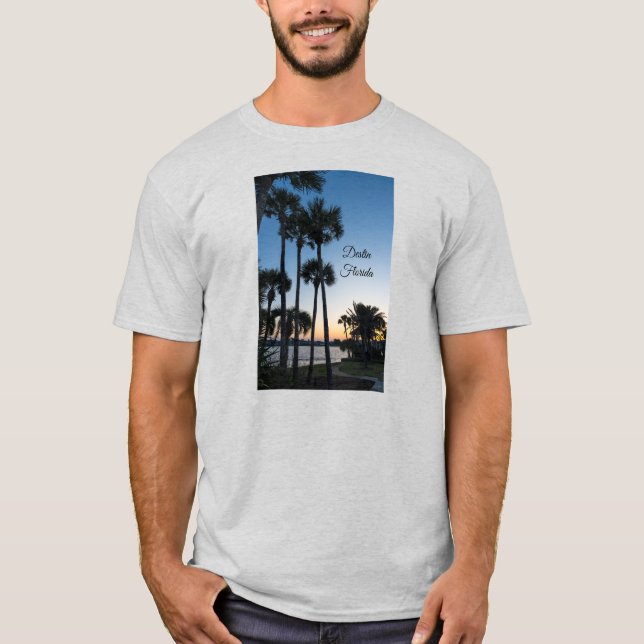 Palm Trees Sunrise Destin Florida Camiseta masculi (Anverso)