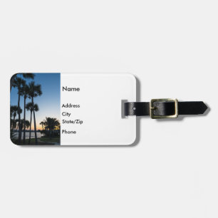 Palm Trees Sunrise Destin Florida Etiqueta de equi