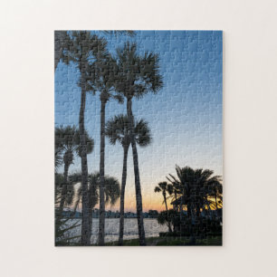 Palm Trees Sunrise Destin Florida Puzzle
