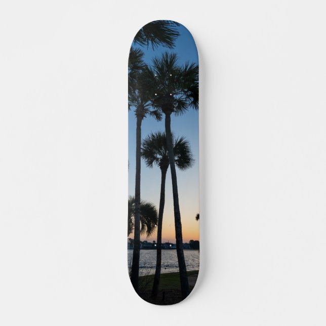 Palm Trees Sunrise Destin Florida Skateboard (Anverso )