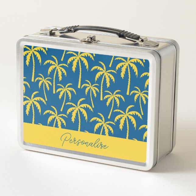 Palm Trees tropicales amarillo azul personalizado (Anverso)