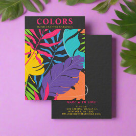 Palm Tropical Colorida Hojas de Emprendimiento