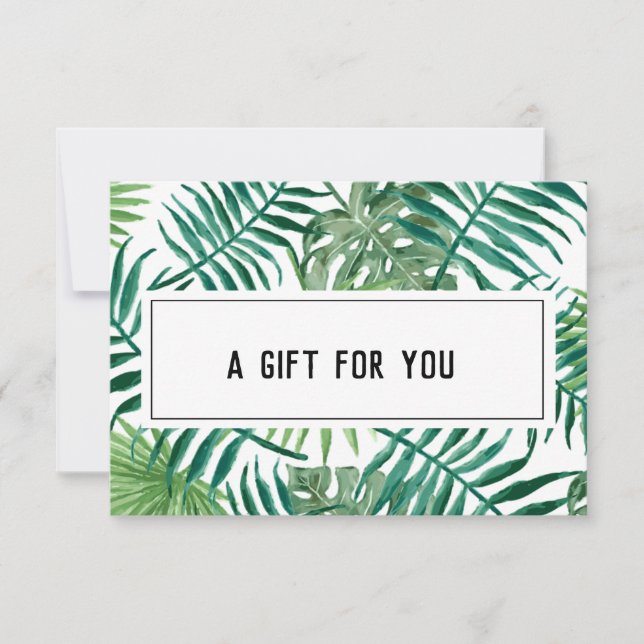 Palm tropical exótica deja certificado de regalo b (Anverso)