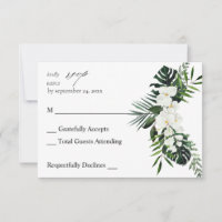 Palm Tropical & Floral Blanca sin Comida RSVP