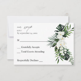 Palm Tropical & Floral Blanca sin Comida RSVP