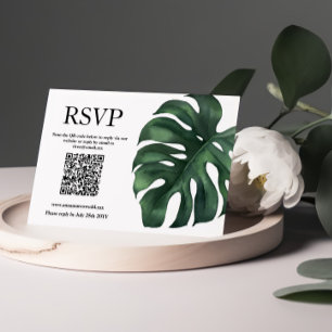 Palm Tropical Verde Sale Tarjeta de Respuesta de C