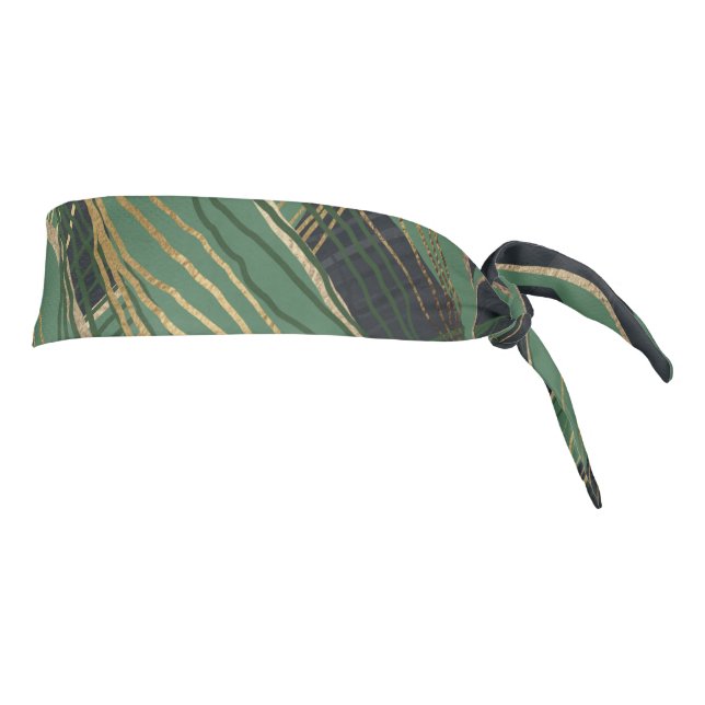 Palm Verde de moda deja oro estalla diseño gris (Girar 90)