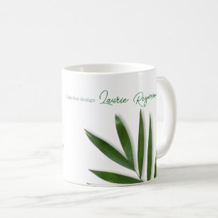 Palm verde tropical deja una taza con nombre