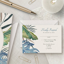 Palm Wedding Tropical Beach RSVP
