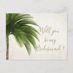 Palm Will Be My Bridesmaid Invitación