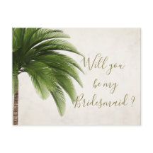 Palm Will Be My Bridesmaid Invitación