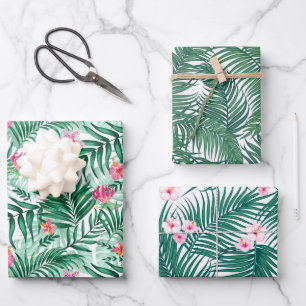 Palma Tropical & Hojas de Monstera & Flores Exótic