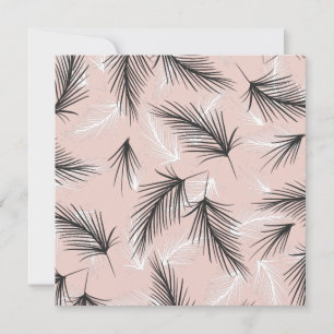 Palmas Negro Blanco Tono Terroso Rosa Tarjeta
