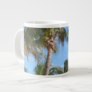 Palmas tropicales contra la taza del cielo azul