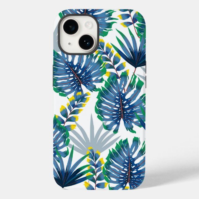 Palmas tropicales Imprimir Funda para iPhone 14 (Reverso )