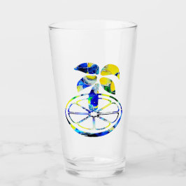 Palme auf einer Orangenscheibe