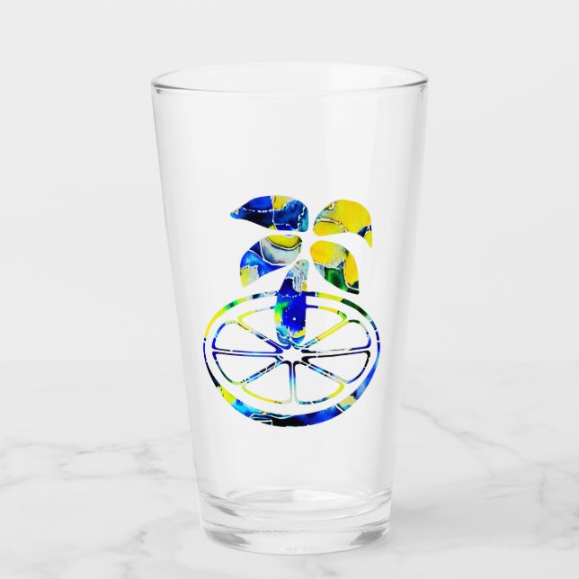 Palme auf einer Orangenscheibe (Anverso)