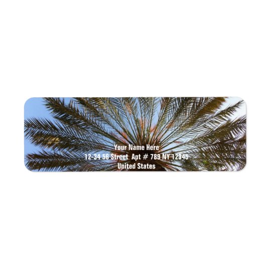 Palmera de debajo 2 etiqueta de remite
