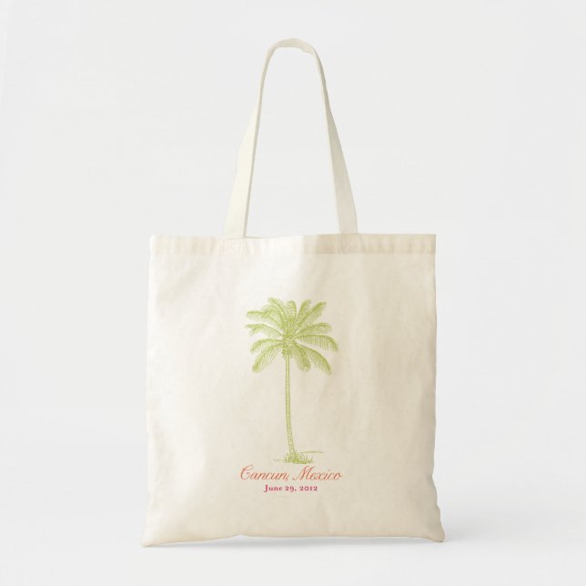 Palmera - la bolsa de asas de la boda del destino (Frente)