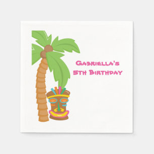 Palmera Luau con la servilleta de Tiki