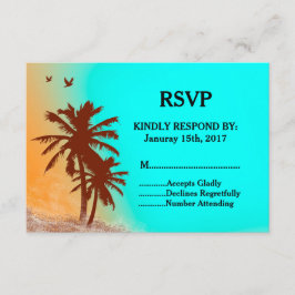 Palmeras azul océano boda playa RSVP playa2