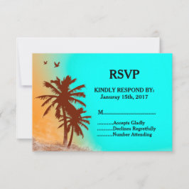 Palmeras azul océano boda playa RSVP playa2