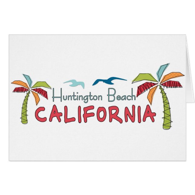 Palmeras de Huntington Beach California (Anverso (Horizontal))