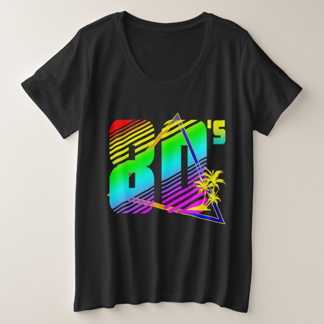 palmeras de la puesta de sol de los 80  (Anverso del diseño)