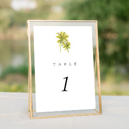Palmeras de playa Número de tabla Boda de 5 x 7"