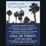Palmeras de playa, publicidad de agente de viajes<br><div class="desc">Beach Palm Trees,  Agente De Viajes Anunciando Volantes Por La Tienda De Tarjetas De Negocios.</div>
