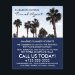 Palmeras de playa, publicidad de agente de viajes<br><div class="desc">Beach Palm Trees,  Agente De Viajes Anunciando Volantes Por La Tienda De Tarjetas De Negocios.</div>