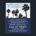 Palmeras de playa, publicidad de agente de viajes<br><div class="desc">Beach Palm Trees,  Agente De Viajes Anunciando Volantes Por La Tienda De Tarjetas De Negocios.</div>