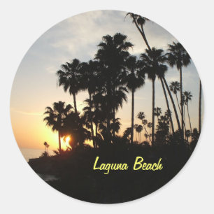 Palmeras del pegatina Laguna Sunset