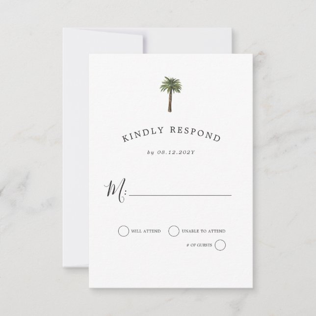 Palmeras Dusty | Celebración del Boda | Respuesta  (Anverso)