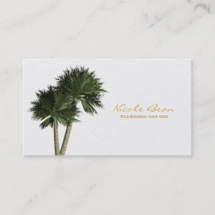 Palmeras en las tarjetas de visita elegantes